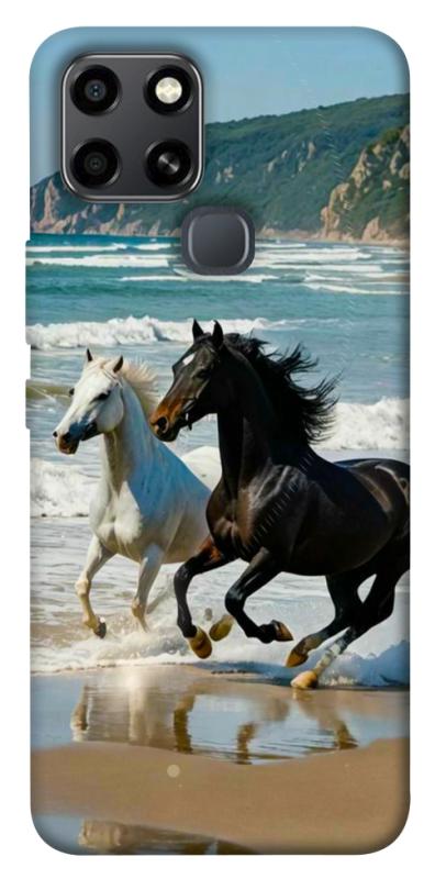 Чехол itsPrint Beach Horses для Infinix Smart 6, животные, купить оптом с доставкой