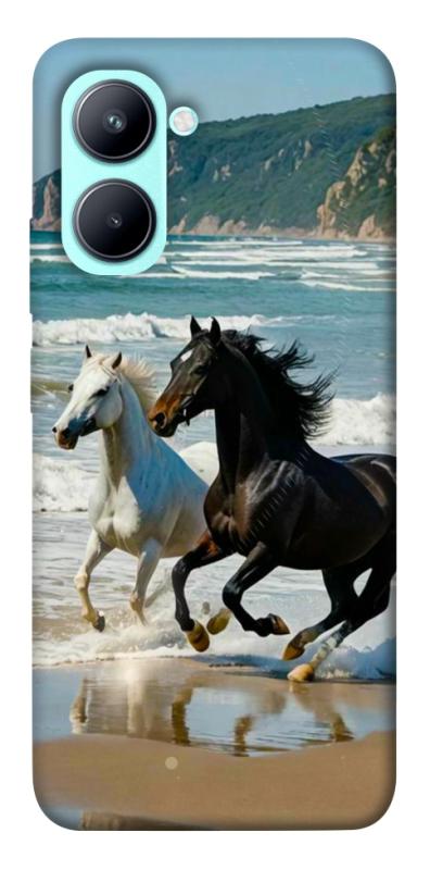 Чехол itsPrint Beach Horses для Realme C33, животные, купить оптом с доставкой