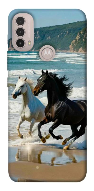 Чохол itsPrint Beach Horses для Motorola Moto E40, тварини, купити оптом з доставкою