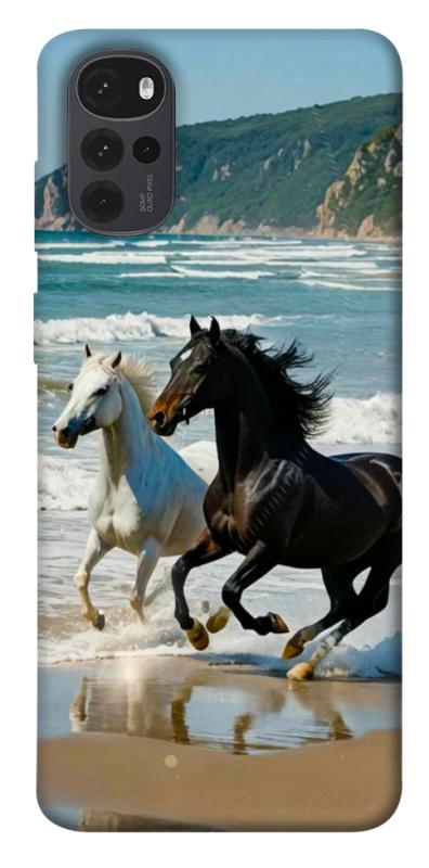 Чехол itsPrint Beach Horses для Motorola Moto G22, животные, купить оптом с доставкой