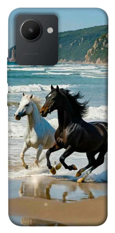 Чехол itsPrint Beach Horses для Realme C30s, животные, купить оптом с доставкой
