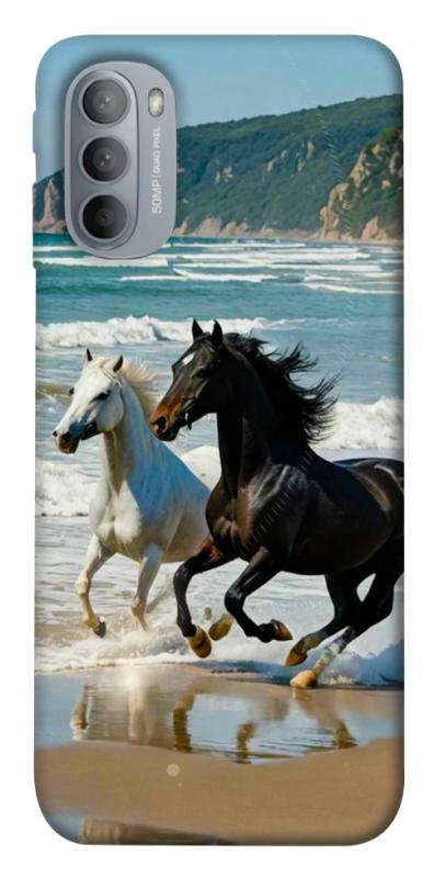 Чехол itsPrint Beach Horses для Motorola Moto G31, животные, купить оптом с доставкой
