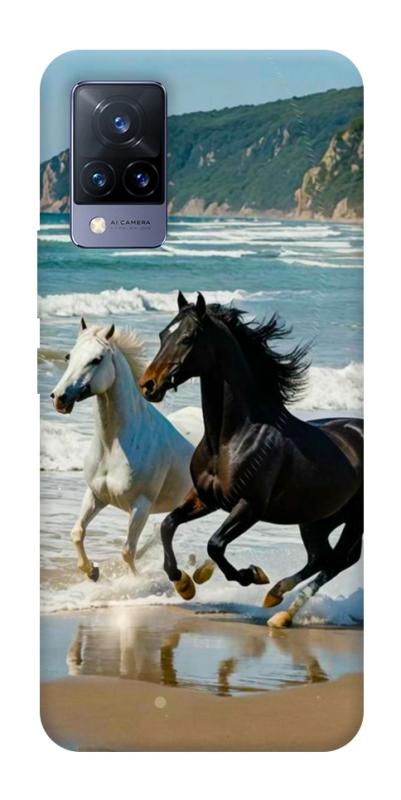 Чохол itsPrint Beach Horses для Vivo V21, тварини, купити оптом з доставкою