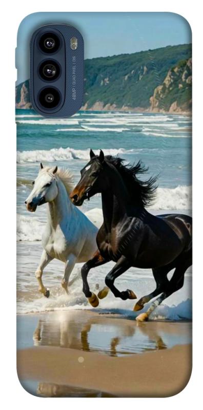 Чехол itsPrint Beach Horses для Motorola Moto G41, животные, купить оптом с доставкой
