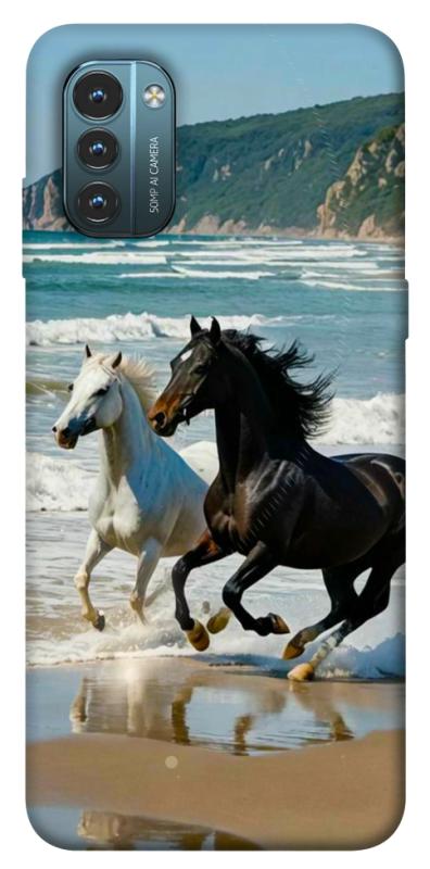 Чехол itsPrint Beach Horses для Nokia G21, животные, купить оптом с доставкой