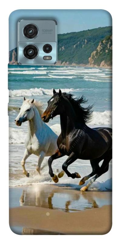Чехол itsPrint Beach Horses для Motorola Moto G72, животные, купить оптом с доставкой