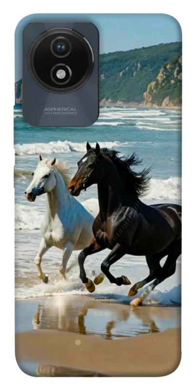 Чехол itsPrint Beach Horses для Vivo Y02, животные, купить оптом с доставкой