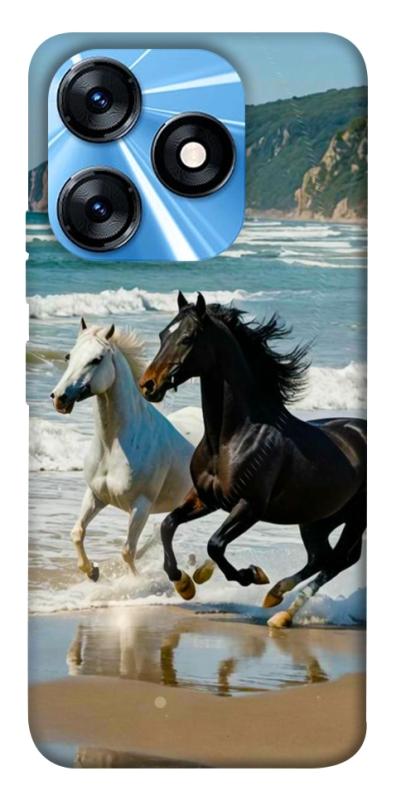 Чехол itsPrint Beach Horses для TECNO Spark 10 Pro, животные, купить оптом с доставкой