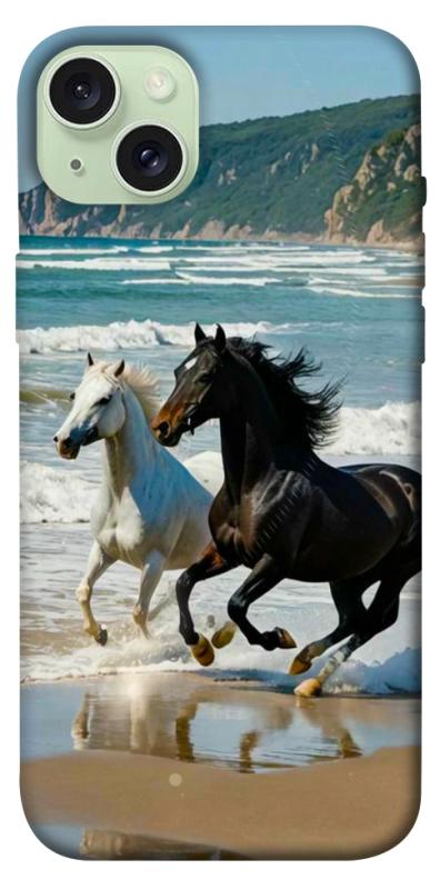 Чехол itsPrint Beach Horses для Apple iPhone 15 Plus (6.7"), животные, купить оптом с доставкой