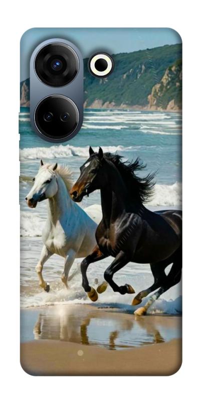 Чехол itsPrint Beach Horses для TECNO Camon 20 Pro (CK7n), животные, купить оптом с доставкой