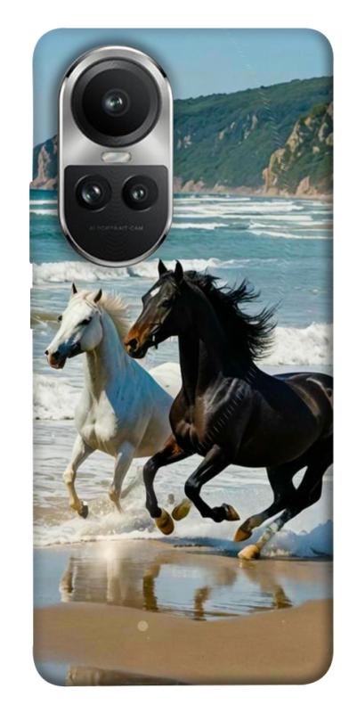 Чехол itsPrint Beach Horses для Oppo Reno 10, животные, купить оптом с доставкой