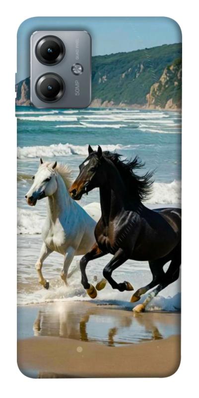 Чехол itsPrint Beach Horses для Motorola Moto G14, животные, купить оптом с доставкой