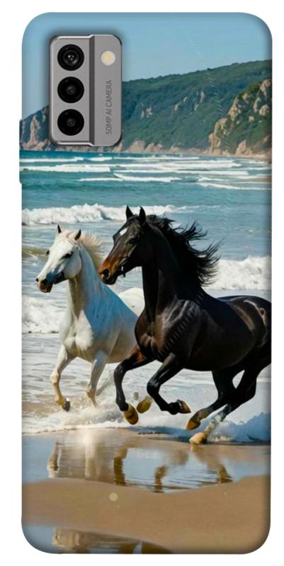 Чехол itsPrint Beach Horses для Nokia G22, животные, купить оптом с доставкой