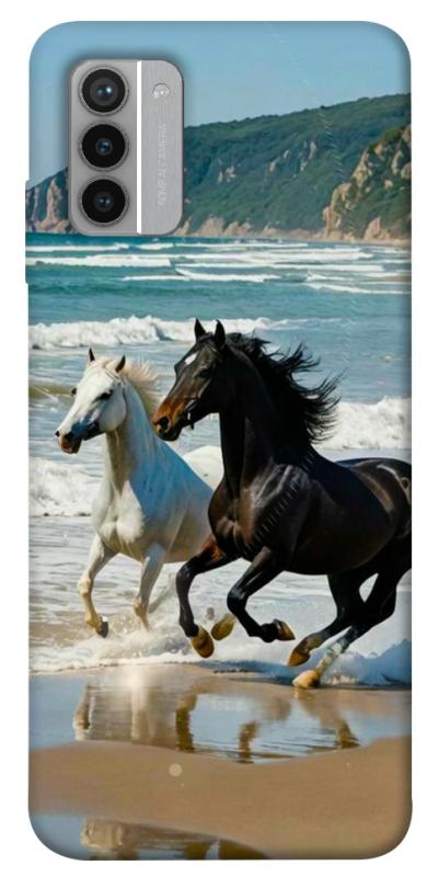 Чехол itsPrint Beach Horses для Nokia G42, животные, купить оптом с доставкой