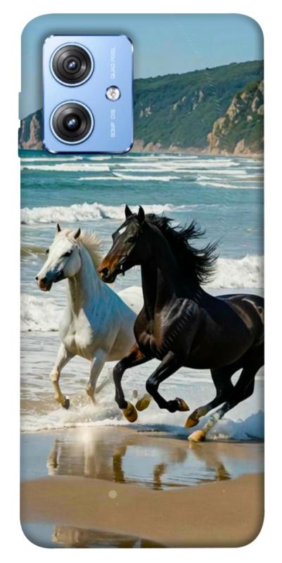 Чохол itsPrint Beach Horses для Motorola Moto G84, тварини, купити оптом з доставкою