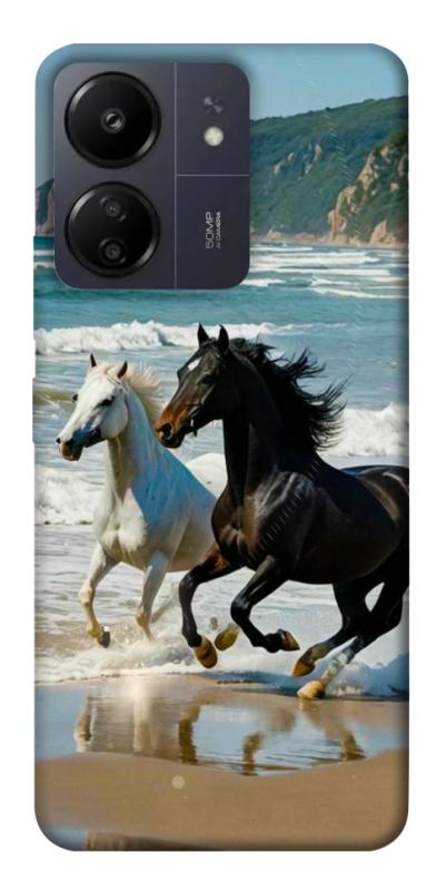 Чехол itsPrint Beach Horses для Xiaomi Redmi 13C, животные, купить оптом с доставкой