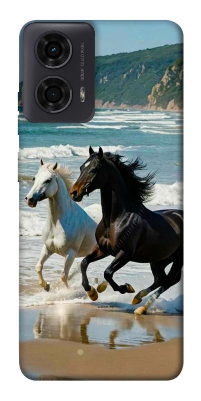 Чехол itsPrint Beach Horses для Motorola Moto G24, животные, купить оптом с доставкой