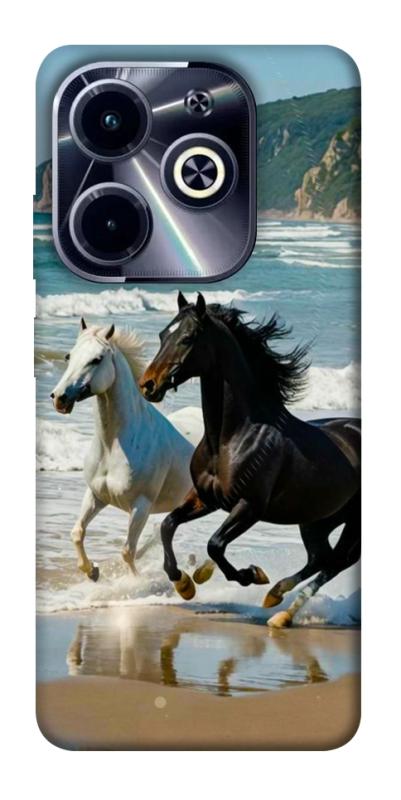 Чехол itsPrint Beach Horses для Infinix Hot 40i, животные, купить оптом с доставкой