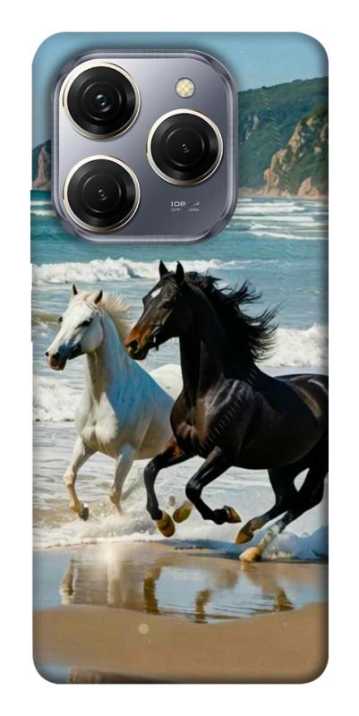 Чехол itsPrint Beach Horses для TECNO Spark 20 Pro, животные, купить оптом с доставкой
