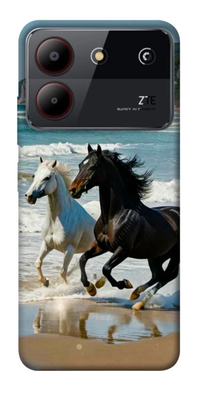 Чохол itsPrint Beach Horses для ZTE Blade A54 4G, тварини, купити оптом з доставкою