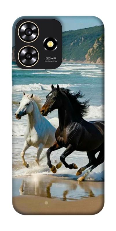 Чехол itsPrint Beach Horses для ZTE Blade A73 4G, животные, купить оптом с доставкой