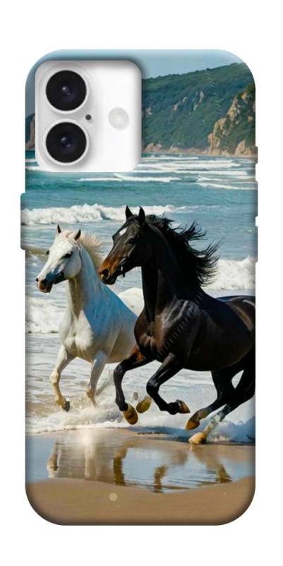 Чехол itsPrint Beach Horses для Apple iPhone 16 Plus (6.7"), животные, купить оптом с доставкой