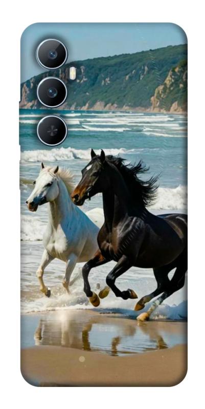 Чехол itsPrint Beach Horses для Realme C65 4G, животные, купить оптом с доставкой