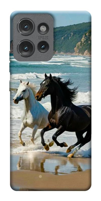 Чехол itsPrint Beach Horses для Motorola Edge 50, животные, купить оптом с доставкой