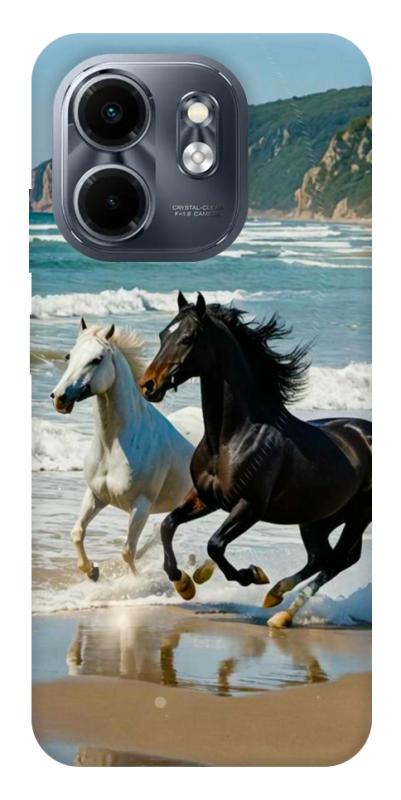 Чехол itsPrint Beach Horses для Infinix Smart 9 4G / Hot 50i, животные, купить оптом с доставкой