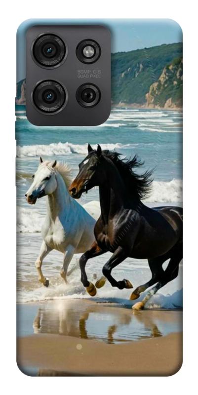 Чехол itsPrint Beach Horses для Motorola Moto G75 5G, животные, купить оптом с доставкой