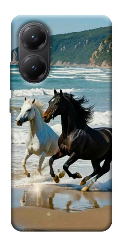 Чехол itsPrint Beach Horses для Xiaomi Poco X7 Pro, животные, купить оптом с доставкой
