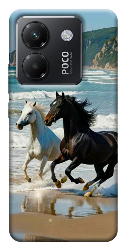 Чехол itsPrint Beach Horses для Xiaomi Poco M7 Pro 5G, животные, купить оптом с доставкой