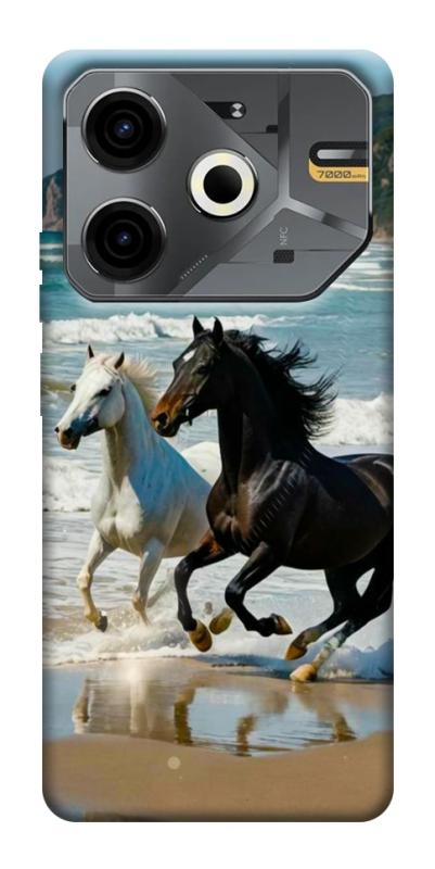 Чехол itsPrint Beach Horses для TECNO Pova 6 Neo (LI6), животные, купить оптом с доставкой