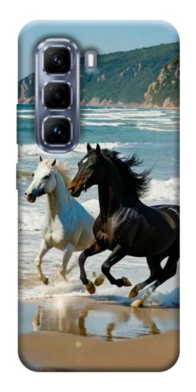 Чехол itsPrint Beach Horses для Infinix Hot 50 Pro, животные, купить оптом с доставкой