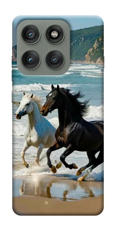 Чехол itsPrint Beach Horses для Motorola Edge 60 Pro, животные, купить оптом с доставкой