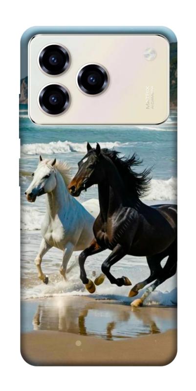 Чехол itsPrint Beach Horses для ZTE Blade A76, животные, купить оптом с доставкой