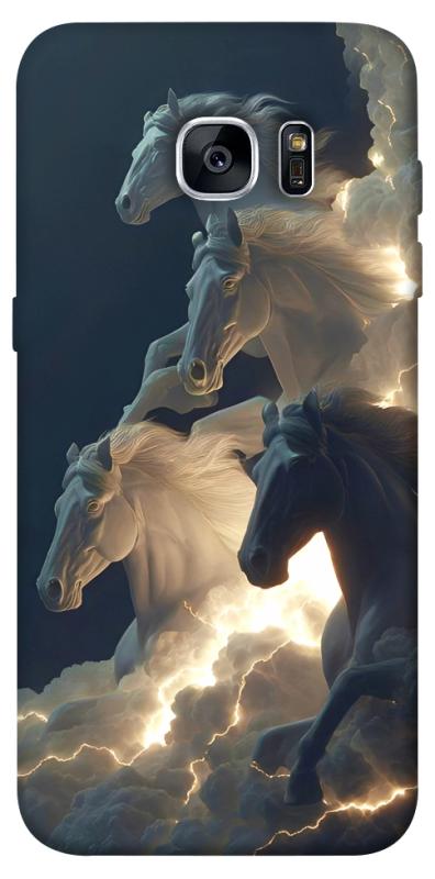 Чехол itsPrint Cloud Horses для Samsung G935F Galaxy S7 Edge, животные, купить оптом с доставкой