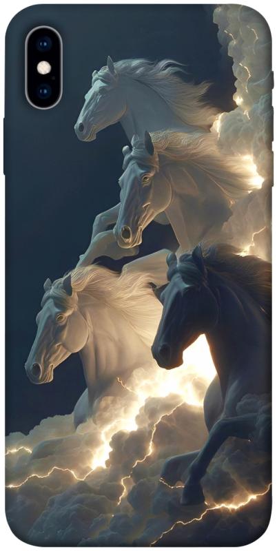 Чехол itsPrint Cloud Horses для Apple iPhone X (5.8"), животные, купить оптом с доставкой