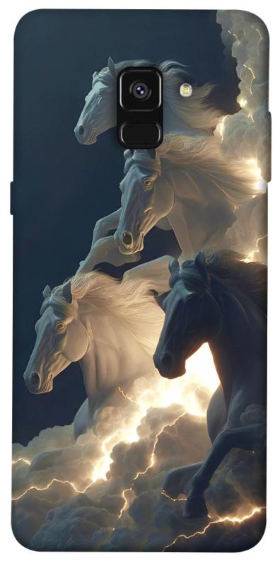 Чехол itsPrint Cloud Horses для Samsung A530 Galaxy A8 (2018), животные, купить оптом с доставкой