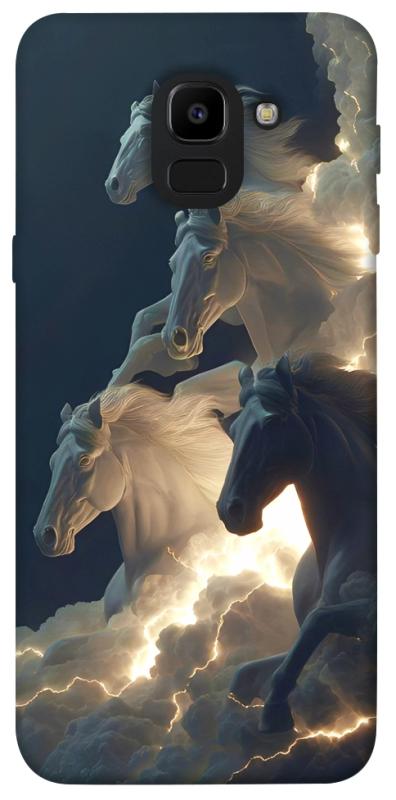 Чехол itsPrint Cloud Horses для Samsung J600F Galaxy J6 (2018), животные, купить оптом с доставкой