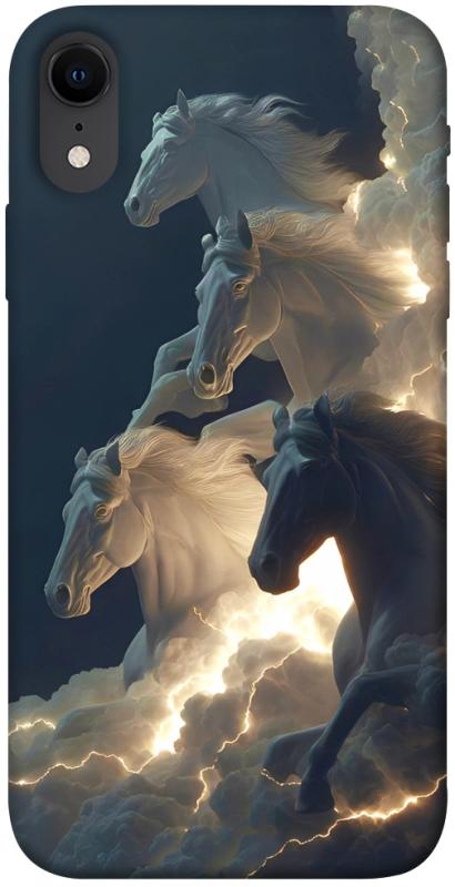 Чехол itsPrint Cloud Horses для Apple iPhone XR (6.1"), животные, купить оптом с доставкой
