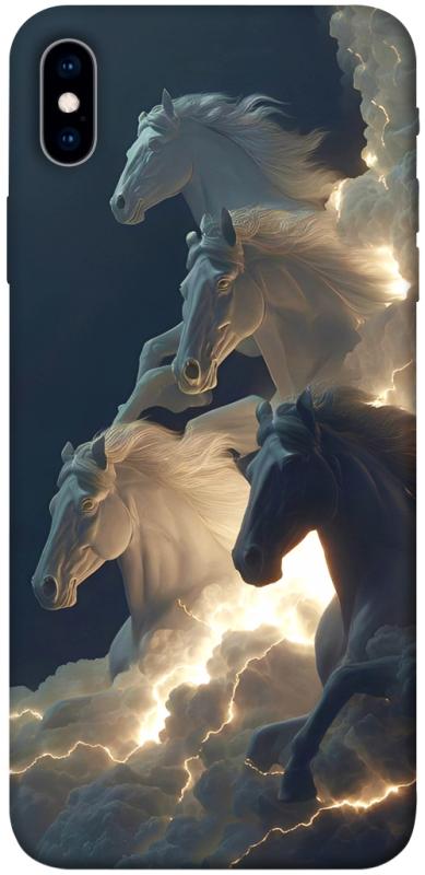 Чехол itsPrint Cloud Horses для Apple iPhone XS Max (6.5"), животные, купить оптом с доставкой