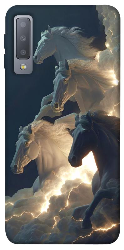 Чехол itsPrint Cloud Horses для Samsung A750 Galaxy A7 (2018), животные, купить оптом с доставкой