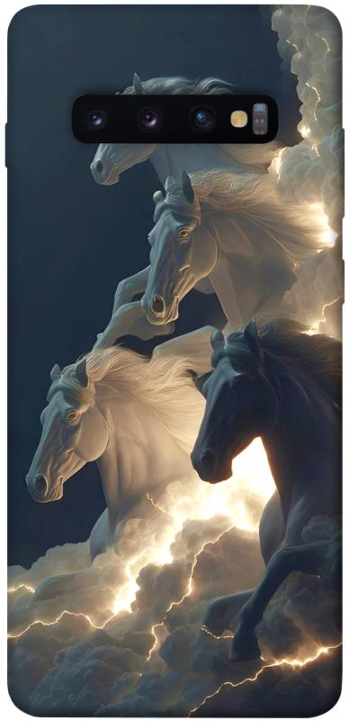 Чехол itsPrint Cloud Horses для Samsung Galaxy S10+, животные, купить оптом с доставкой
