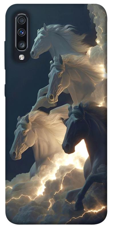 Чехол itsPrint Cloud Horses для Samsung Galaxy A70 (A705F), животные, купить оптом с доставкой