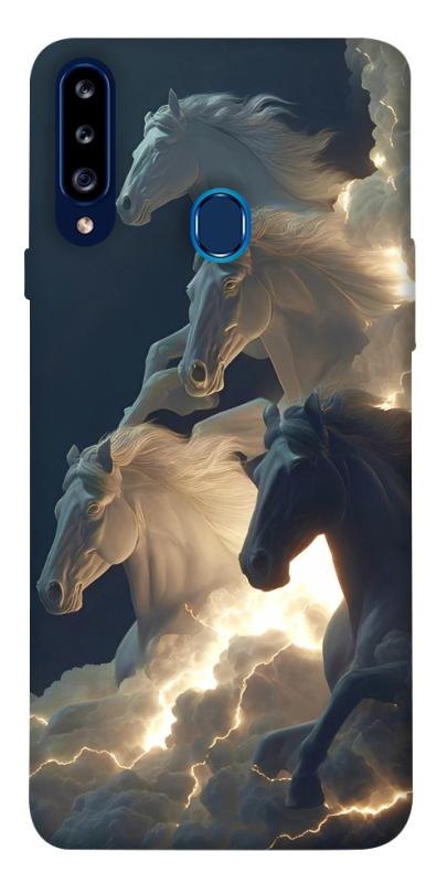 Чехол itsPrint Cloud Horses для Samsung Galaxy A20s, животные, купить оптом с доставкой