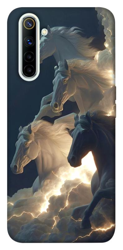 Чехол itsPrint Cloud Horses для Realme 6, животные, купить оптом с доставкой