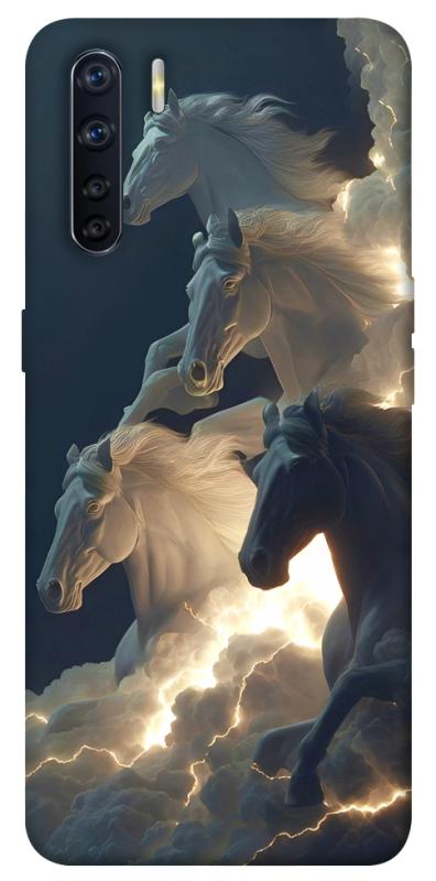 Чехол itsPrint Cloud Horses для Oppo A91, животные, купить оптом с доставкой