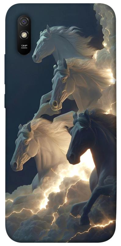 Чехол itsPrint Cloud Horses для Xiaomi Redmi 9A, животные, купить оптом с доставкой