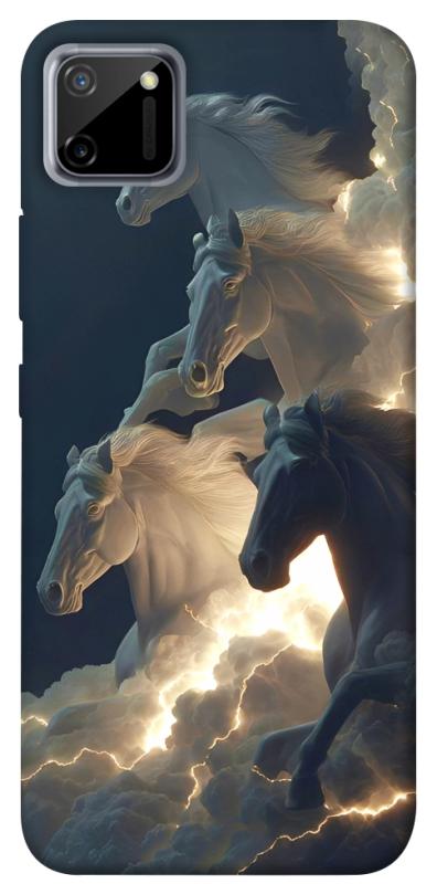 Чехол itsPrint Cloud Horses для Realme C11, животные, купить оптом с доставкой